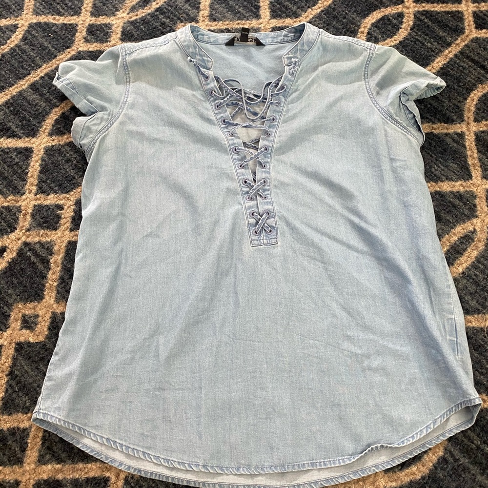 Gently used express denim inspired top